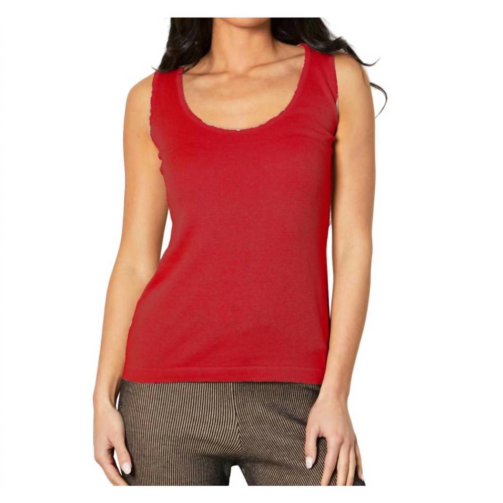 NEW ANGEL APPAREL bra-friendly tank in rouge